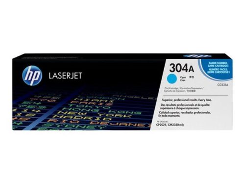 HP CC531A Lézertoner ColorLaserJet CM2320fxi, 2320n nyomtatókhoz, HP  304A, cián, 2,8k