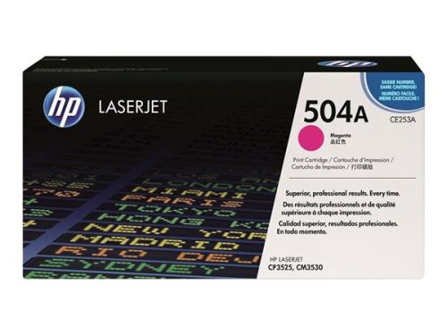 HP CE253A Lézertoner ColorLaserJet CM3530, CP3525 nyomtatókhoz, HP  504A, magenta, 7k