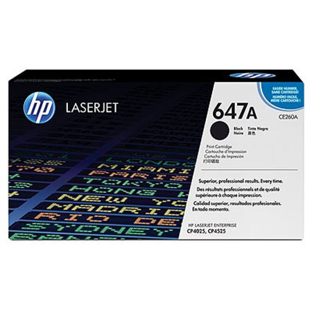HP CE260A Lézertoner ColorLaserJet CP4525 nyomtatóhoz, HP  647A, fekete, 8,5k