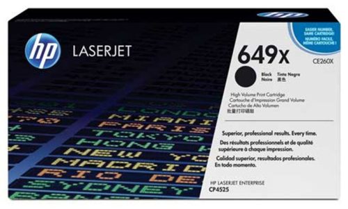 HP CE260X Lézertoner ColorLaserJet CP4525 nyomtatóhoz, HP  649X, fekete, 17k