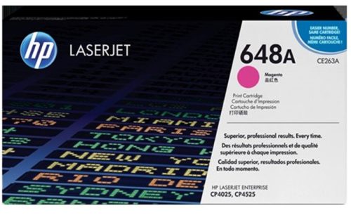 HP CE263A Lézertoner ColorLaserJet CP4525 nyomtatóhoz, HP  648A, magenta, 11k