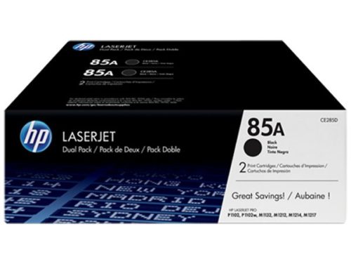 HP CE285AD Lézertoner LaserJet P1102 nyomtatóhoz, HP  85A, fekete, 2*1,6k