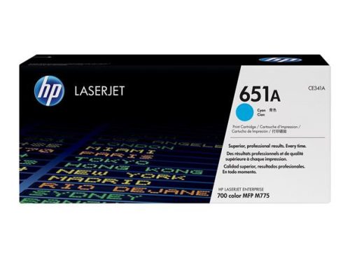 HP CE341A Lézertoner Laserjet Enterprise MFP M775 nyomtatókhoz, HP  651A, cián, 16k