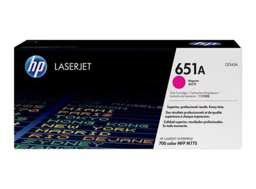 HP CE343A Lézertoner Laserjet Enterprise MFP M775 nyomtatókhoz, HP  651A, magenta, 16k