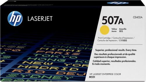 HP CE402A Lézertoner LaserJet M551 nyomtatóhoz, HP  507A, sárga, 6k