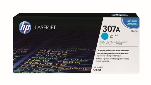 HP CE741A Lézertoner ColorLaserJet CP5225 nyomtatóhoz, HP  307A, cián, 7,3k