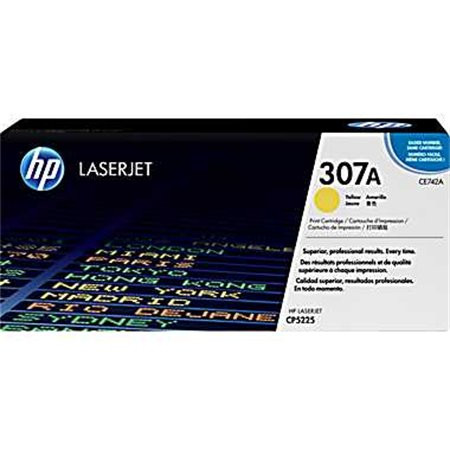 HP CE742A Lézertoner ColorLaserJet CP5225 nyomtatóhoz, HP  307A, sárga, 7,3k