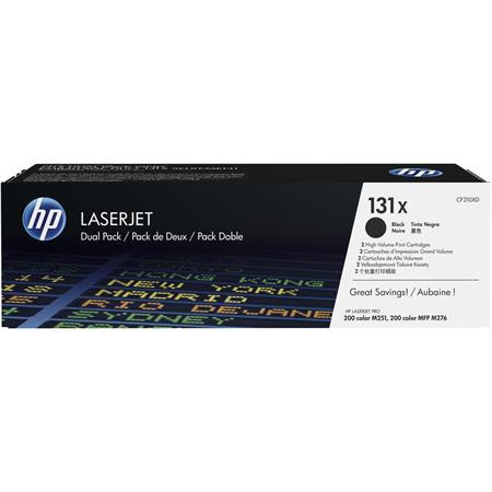 HP CF210XD Lézertoner multipack LaserJet Pro 200 M276N nyomtatóhoz, HP  131X, fekete, 2*2,4k