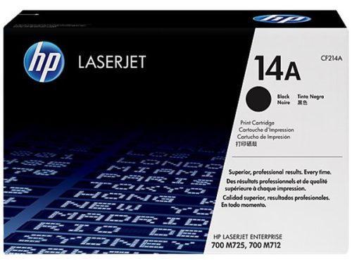 HP CF214A Lézertoner LaserJet Enterprise 700 M725, 700 M712 nyomtatókhoz, HP  14A, fekete, 10k