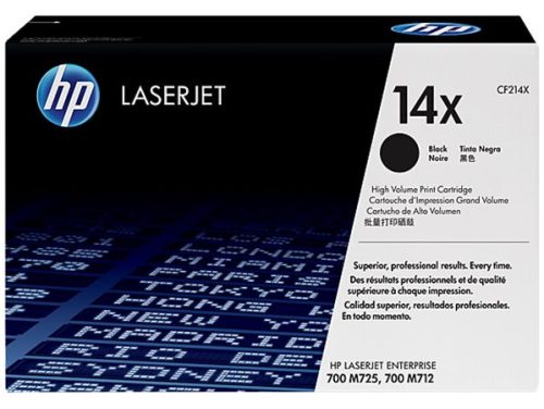 HP CF214X Lézertoner LaserJet Enterprise 700 M725, 700 M712 nyomtatókhoz, HP  14X, fekete, 17,5k