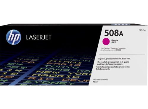 HP CF363A Lézertoner Color LaserJet Enterprise M552, M553 nyomtatókhoz, HP  508A, magenta, 5k
