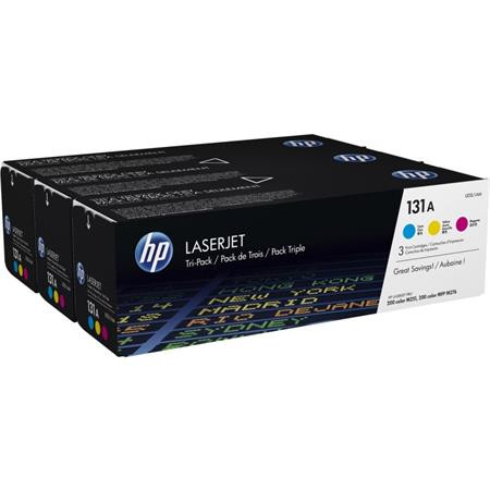 HP U0SL1AM Lézertoner multipack LaserJet Pro 200 M276N nyomtatóhoz, HP  131A, c+m+y, 3x1,8k