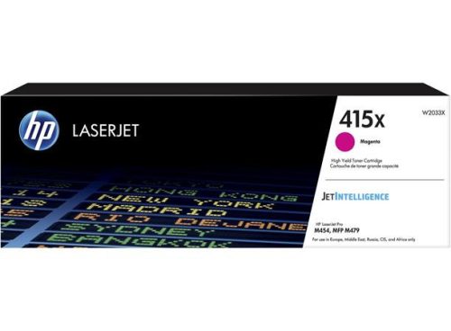 HP W2033X Lézertoner Color LaserJet Pro M454, MFP M479 nyomtatókhoz, HP  415X, magenta, 6k