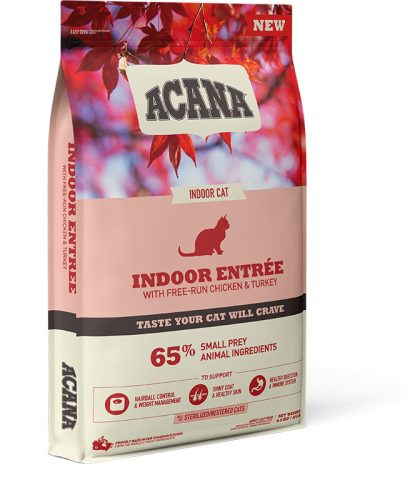 Acana Indoor Entrée szárazeledel macskaeledel felnőtt macskák részére 4,5 kg csirke, hering
