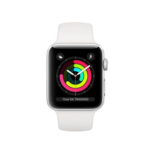Apple Watch Series 3 GPS 42mm ezüst aluminiumtok fehér sportpánttal 