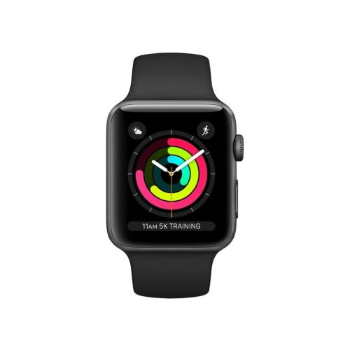 Apple Watch Series 3 GPS 42mm asztroszürke aluminiumtok fekete sportpánttal