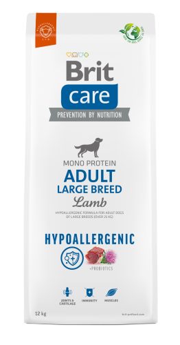 Brit Care Dog Hypoallergenic Adult Large száraz kutyaeledel nagytestű felnőtt kutyáknak 12 kg bárány 
