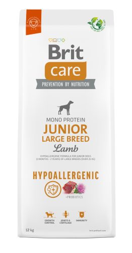 Brit Care Dog Hypoallergenic Mono Protein Junior Large száraz kutyaeledel kölyökkutyáknak 12 kg bárány