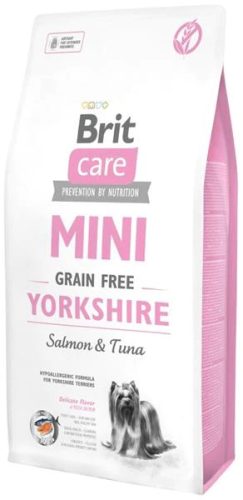 Brit Care Mini Grain Free Yorkshire kutyatáp Yorkshire terrierek számára 7 kg lazac, tonhal