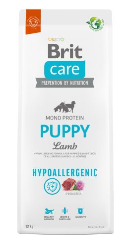 Brit Care Dog Hypoallergenic Mono Protein Puppy száraz kutyaeledel kölyök kutyáknak 12 kg bárány