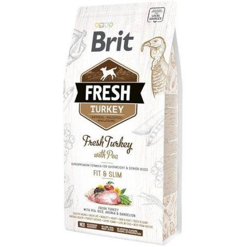 Brit Fresh Senior Fit & Slim száraz kutyaeledel 2,5 kg friss pulyka borsóval