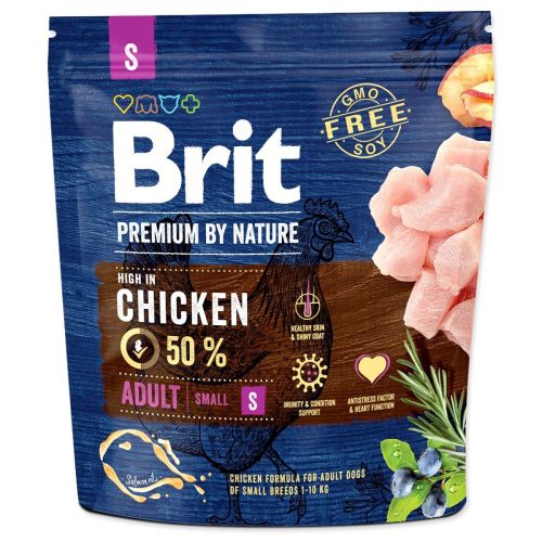 Brit Premium by Nature Adult Small kutyatáp kistestű felnőtt kutyák részére 1 kg csirke