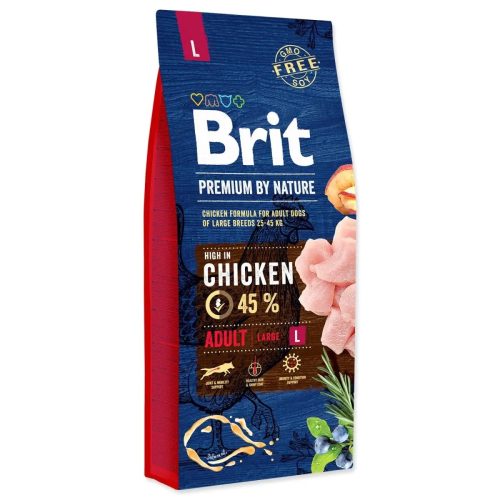 Brit Premium by Nature Adult Large kutyatáp nagytestű felnőtt kutyák részére 15 kg csirke