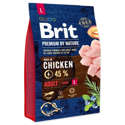 Brit Premium by Nature Adult Large kutyatáp nagytestű felnőtt kutyák részére 3 kg csirke