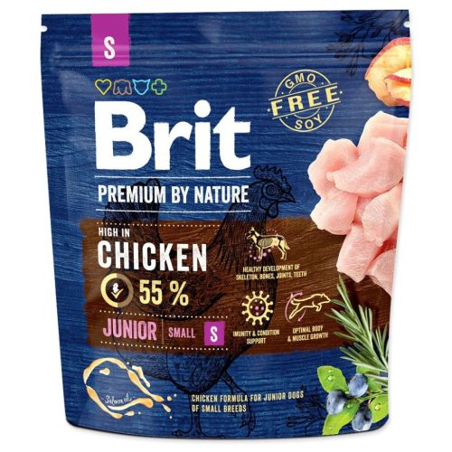 Brit Premium by Nature Junior Small kutyatáp kistestű fiatal kutyák részére 1 kg csirke