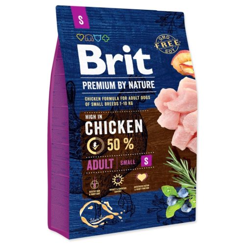 Brit Premium by Nature Junior Small kutyatáp kistestű fiatal kutyák részére 3 kg csirke