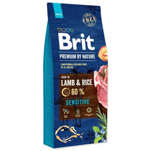 Brit Premium by Nature Sensitive Lamb & Rice kutyatáp 15 kg bárány, rizs