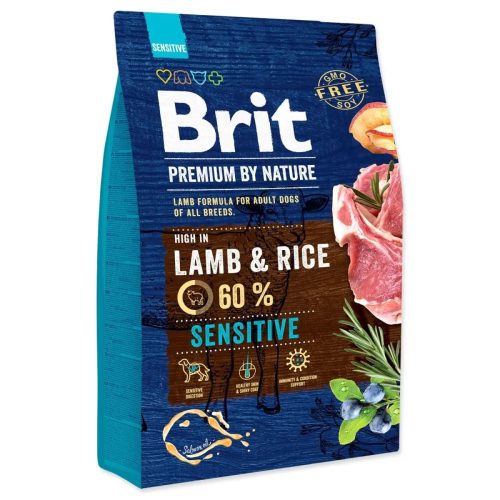 Brit Premium by Nature Sensitive Lamb & Rice kutyatáp 3 kg bárány, rizs