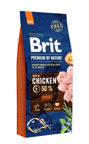 Brit Premium by Nature Sport kutyatáp 15 kg csirke
