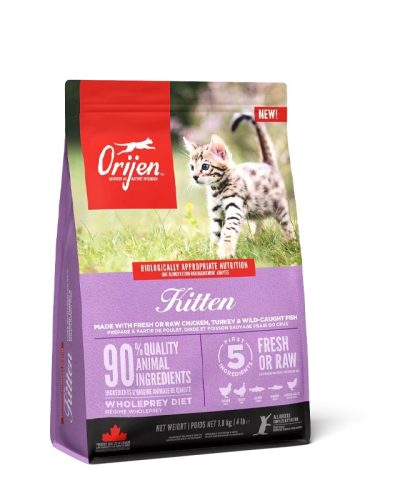 Orijen Kitten száraz macskaeledel 1,8 kg csirke, pulyka, lazac, hering