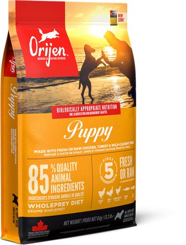 Orijen Puppy száraz kutyatáp kölyökkutyák részére 11,4 kg csirke, pulyka, hering