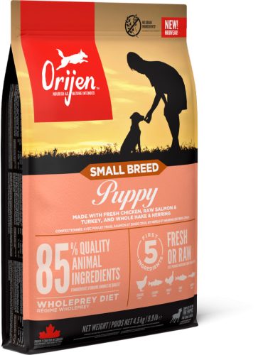 Orijen Puppy Small száraz kutyatáp kistestű kölyökkutyák részére 4,5 kg csirke, lazac, pulyka