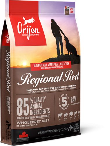 Orijen Regional Red száraz kutyatáp 6 kg marha, vaddisznó, bölény