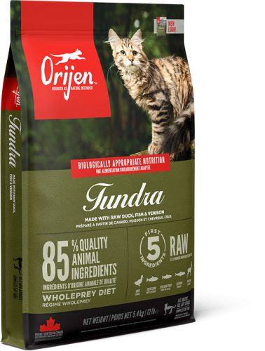 Orijen Tundra Cat száraz macskaeledel 1,8 kg kacsa, pisztráng, szardínia, szarvas